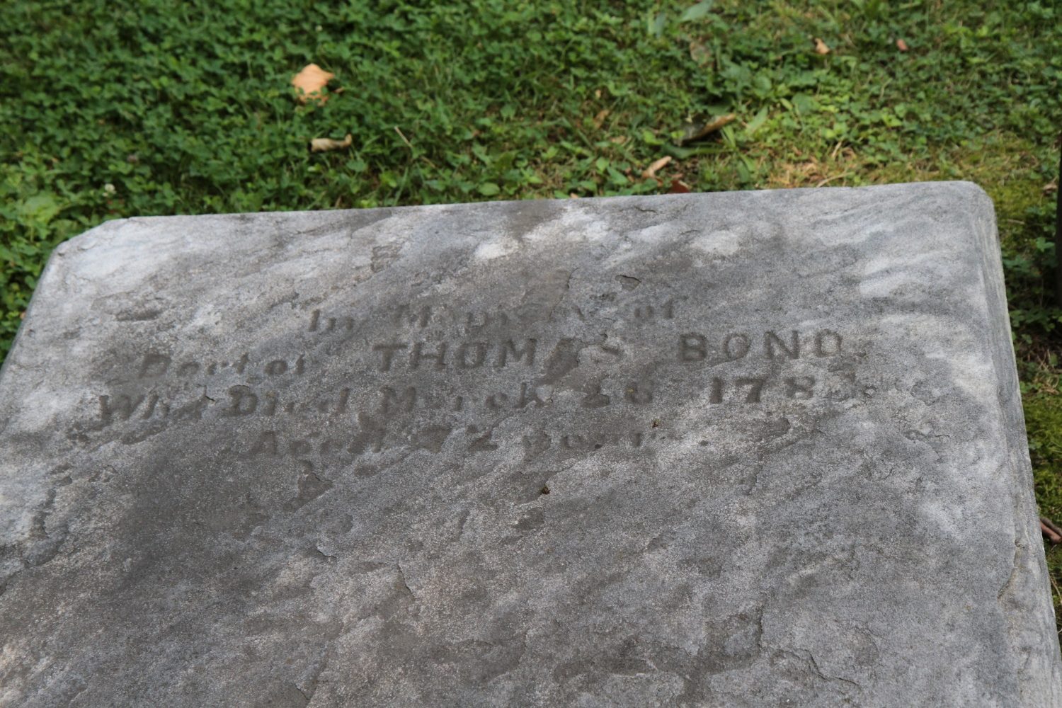 Thomas Bond's tomb, Christ Church Cemetery, Philadelphia - 03.jpg